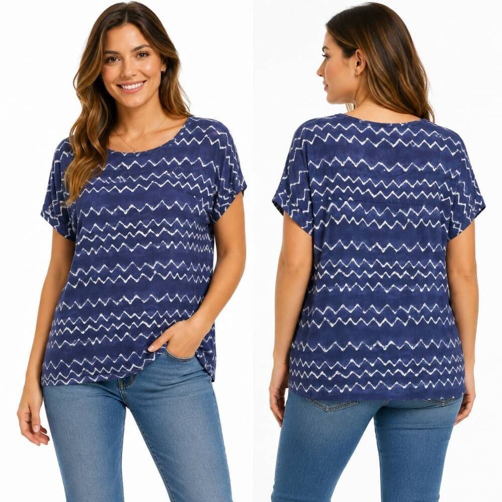 Old Navy MEDIUM Blue Stripe Top